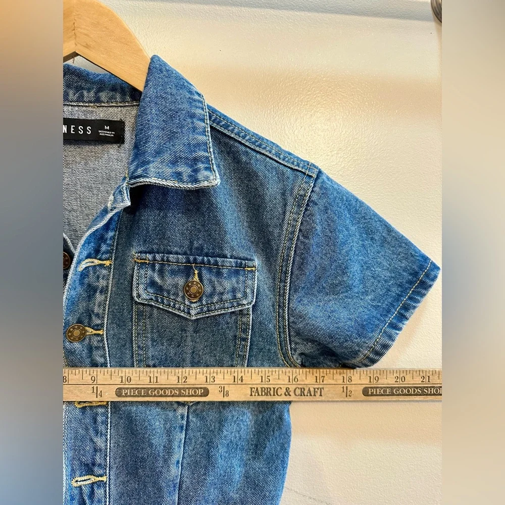 Lioness "U Know What's Up" Denim Romper Size M Princess Polly - Picture 7 of 9